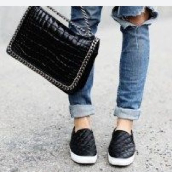 STEVE MADDEN Quilted Vegan Leather Slip On Casual Shoes - Picture 7 of 11